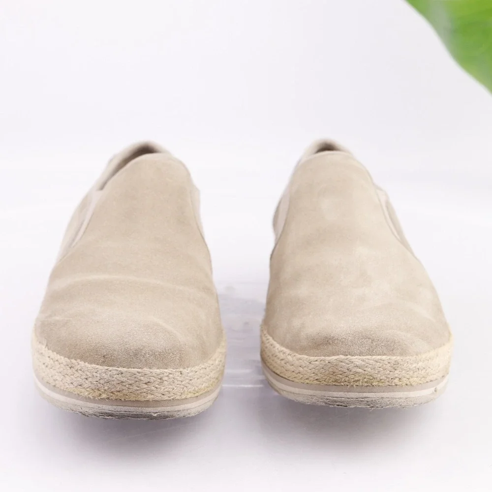 Timberland Womens Eivissa Sea Slip On Shoes Size 10 Tan Cream Suede Espadrilles